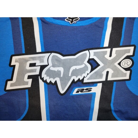 Vintage FOX RS Racing Motocross Dirt Bike 90s Blue Jersey Size Men's XXL Perform - Picture 2 of 9